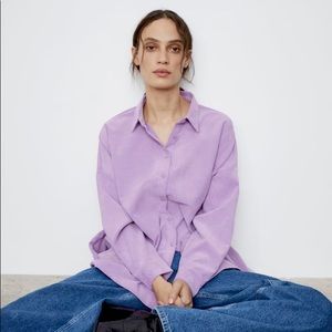 NEVER WORN ZARA OVERSIZED CORDUROY SHIRT